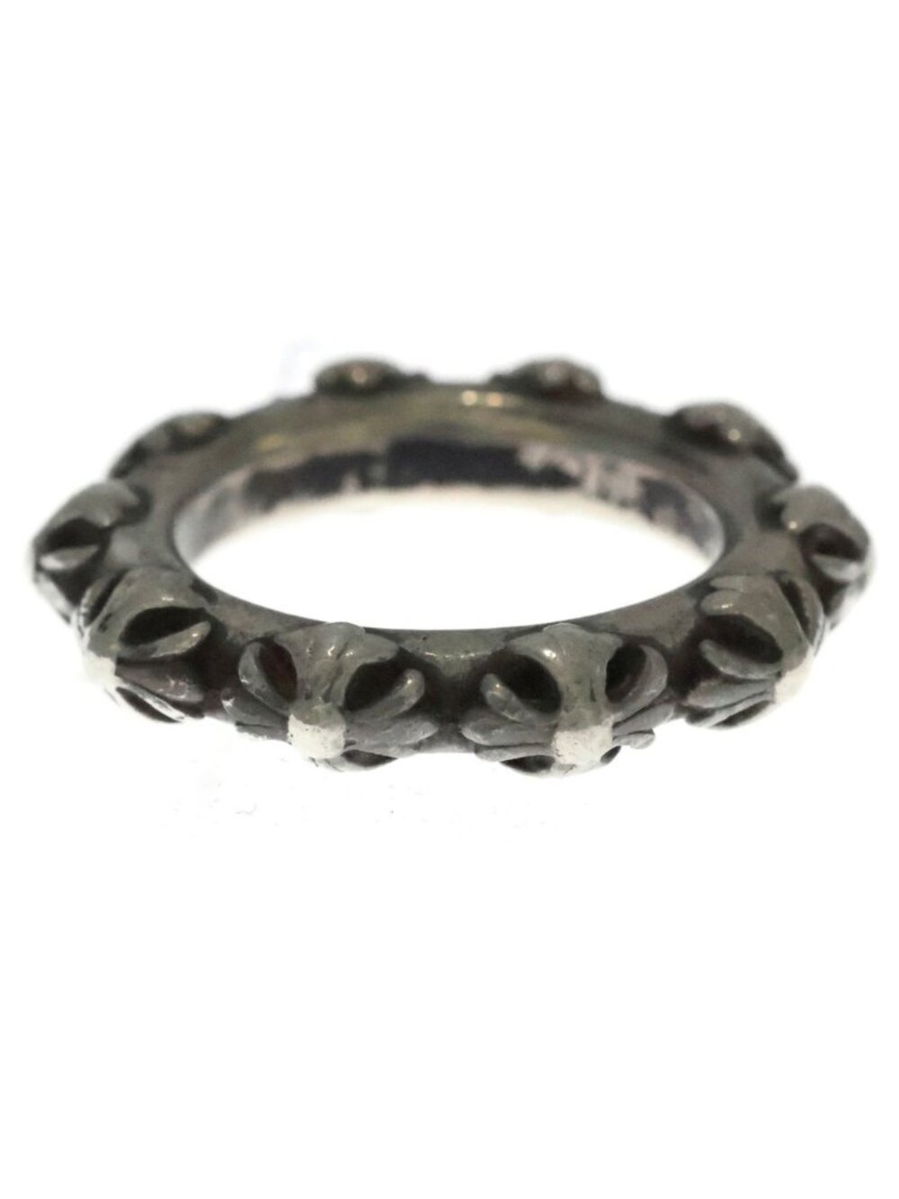 Chrome Hearts Cross Band Ring Silver